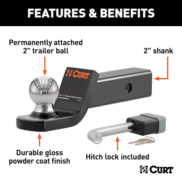 CURT Trailer Hitch Ball Mount (MPN: 45141)