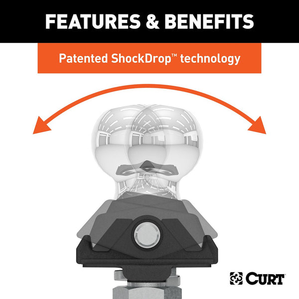 CURT RockerBall Trailer Hitch Ball Mount (MPN: 45143)