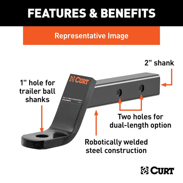 CURT Trailer Hitch Ball Mount (MPN: 45240)