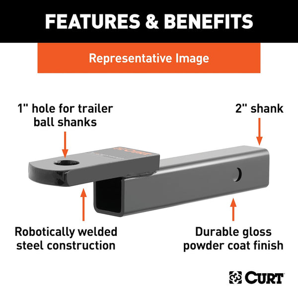 CURT Class 3 Trailer Hitch Ball Mount (MPN: 45250)