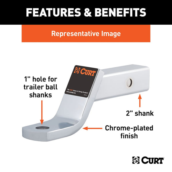 CURT Class 3 Trailer Hitch Ball Mount (MPN: 45297)