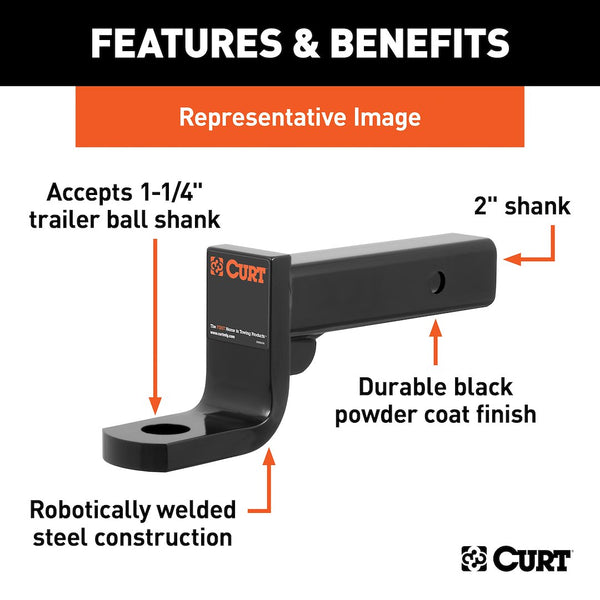 CURT Class IV Trailer Hitch Ball Mount (MPN: 45312)
