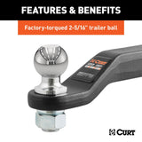 CURT Trailer Hitch Ball Mount (MPN: 45331)