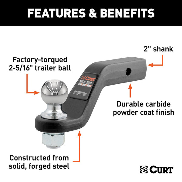 CURT Trailer Hitch Ball Mount (MPN: 45332)