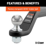 CURT Trailer Hitch Ball Mount (MPN: 45332)