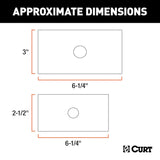 CURT Trailer Hitch Receiver Tube Adapter (MPN: 45408)