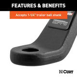 CURT Industrial Duty Trailer Hitch Ball Mount (MPN: 45430)
