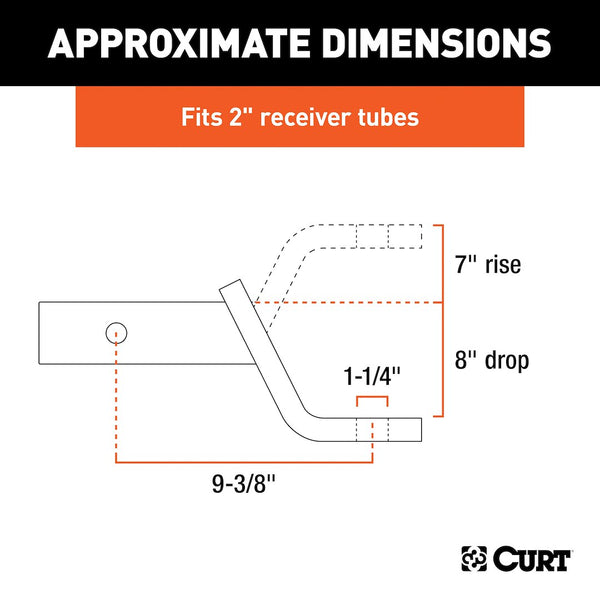 CURT Heavy Duty Trailer Hitch Ball Mount (MPN: 45448)