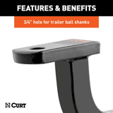 CURT Class II Trailer Hitch Ball Mount (MPN: 45520)