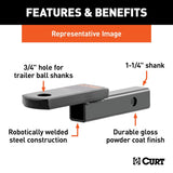 CURT Class II Trailer Hitch Ball Mount (MPN: 45521)