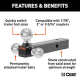 CURT Multi Tow Ball Mount (MPN: 45655)