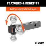 CURT Multi Tow Ball Mount (MPN: 45655)