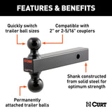 CURT Multi Tow Ball Mount (MPN: 45660)