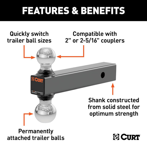 CURT Multi Tow Ball Mount (MPN: 45665)
