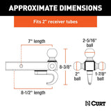 CURT Multi Ball Mount With Tow Hook (MPN: 45675)