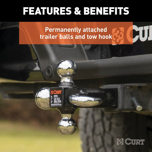 CURT Multi Ball Mount With Tow Hook (MPN: 45675)