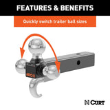 CURT Multi Ball Mount With Tow Hook (MPN: 45675)