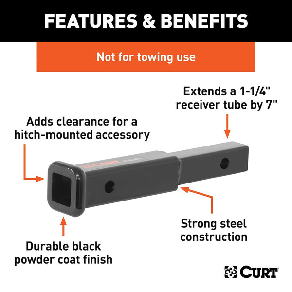 CURT Trailer Hitch Extension (MPN: 45789)