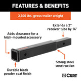 CURT Trailer Hitch Extension (MPN: 45795)