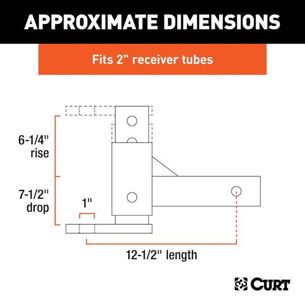 CURT Trailer Hitch Ball Mount (MPN: 45812)