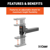 CURT Trailer Hitch Ball Mount (MPN: 45812)