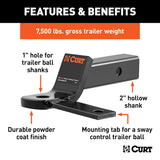 CURT Trailer Hitch Ball Mount (MPN: 45820)