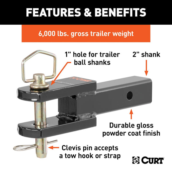 CURT Trailer Hitch Ball Mount (MPN: 45821)