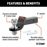 CURT Trailer Hitch Ball Mount (MPN: 45836)