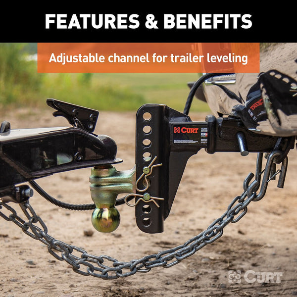 CURT Adjustable Trailer Hitch Ball Mount (MPN: 45900)