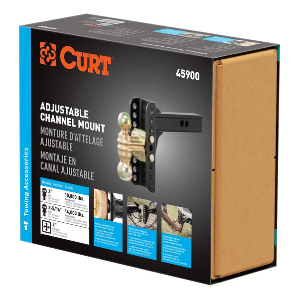 CURT Adjustable Trailer Hitch Ball Mount (MPN: 45900)