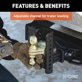 CURT Adjustable Trailer Hitch Ball Mount (MPN: 45902)