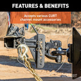 CURT Adjustable Trailer Hitch Ball Mount (MPN: 45902)