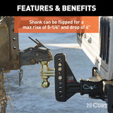 CURT Adjustable Trailer Hitch Ball Mount (MPN: 45902)