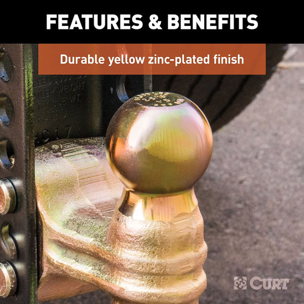CURT Adjustable Trailer Hitch Ball Mount (MPN: 45902)