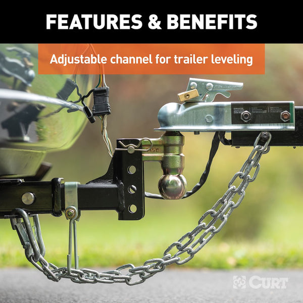 CURT Adjustable Trailer Hitch Ball Mount (MPN: 45903)