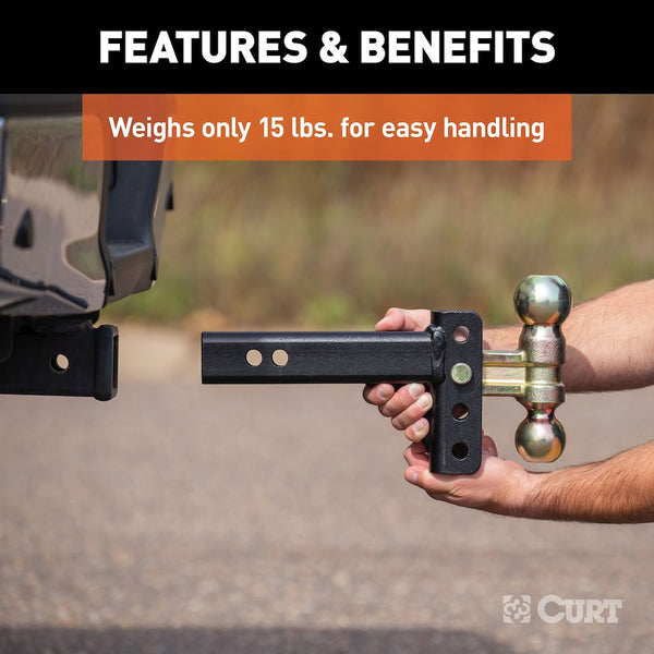 CURT Adjustable Trailer Hitch Ball Mount (MPN: 45903)