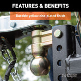 CURT Adjustable Trailer Hitch Ball Mount (MPN: 45903)