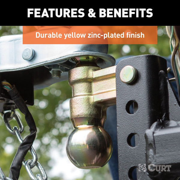 CURT Adjustable Trailer Hitch Ball Mount (MPN: 45903)