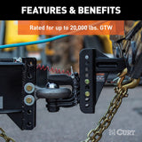 CURT Adjustable Pintle Hook Mount (MPN: 45908)