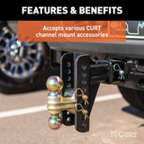 CURT Adjustable Pintle Hook Mount (MPN: 45908)