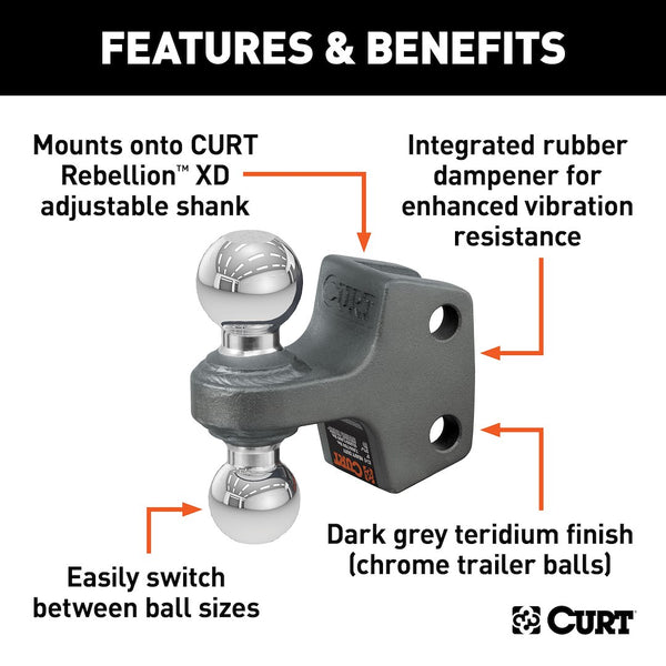 CURT Rebellion XD Trailer Hitch Ball (MPN: 45952)