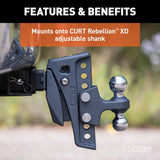 CURT Rebellion XD Trailer Hitch Ball (MPN: 45952)