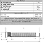 Moroso Wheel Studs Set Of 5 (MPN: 46180)