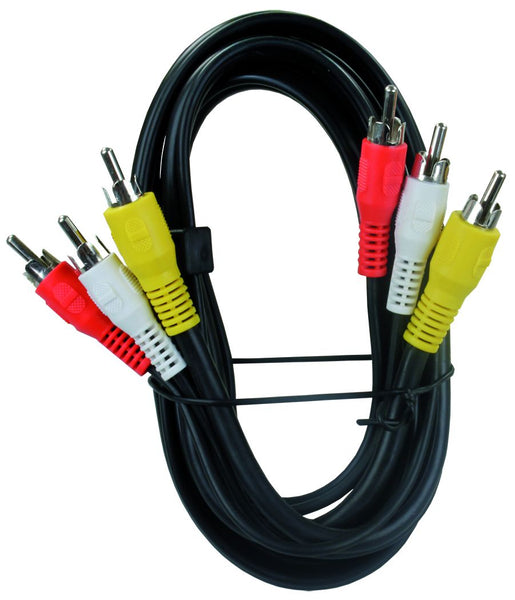 Audio Video Cable - 6 Foot RCA/A-V Tri Cable Jumper (MPN: 47935)