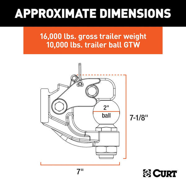 CURT Pintle Hook Towing System (MPN: 48190)