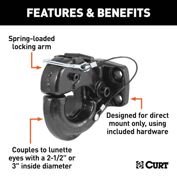 CURT Heavy-Duty Pintle Hook (MPN: 48231)