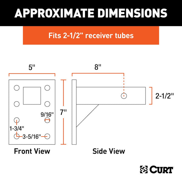 CURT Pintle Hook Mounting Plate (MPN: 48329)