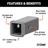 CURT Trailer Hitch Receiver Tube (MPN: 49060)