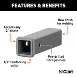 CURT Trailer Hitch Receiver Tube (MPN: 49090)