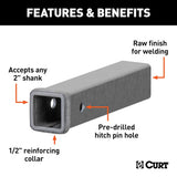 CURT Trailer Hitch Receiver Tube (MPN: 49120)